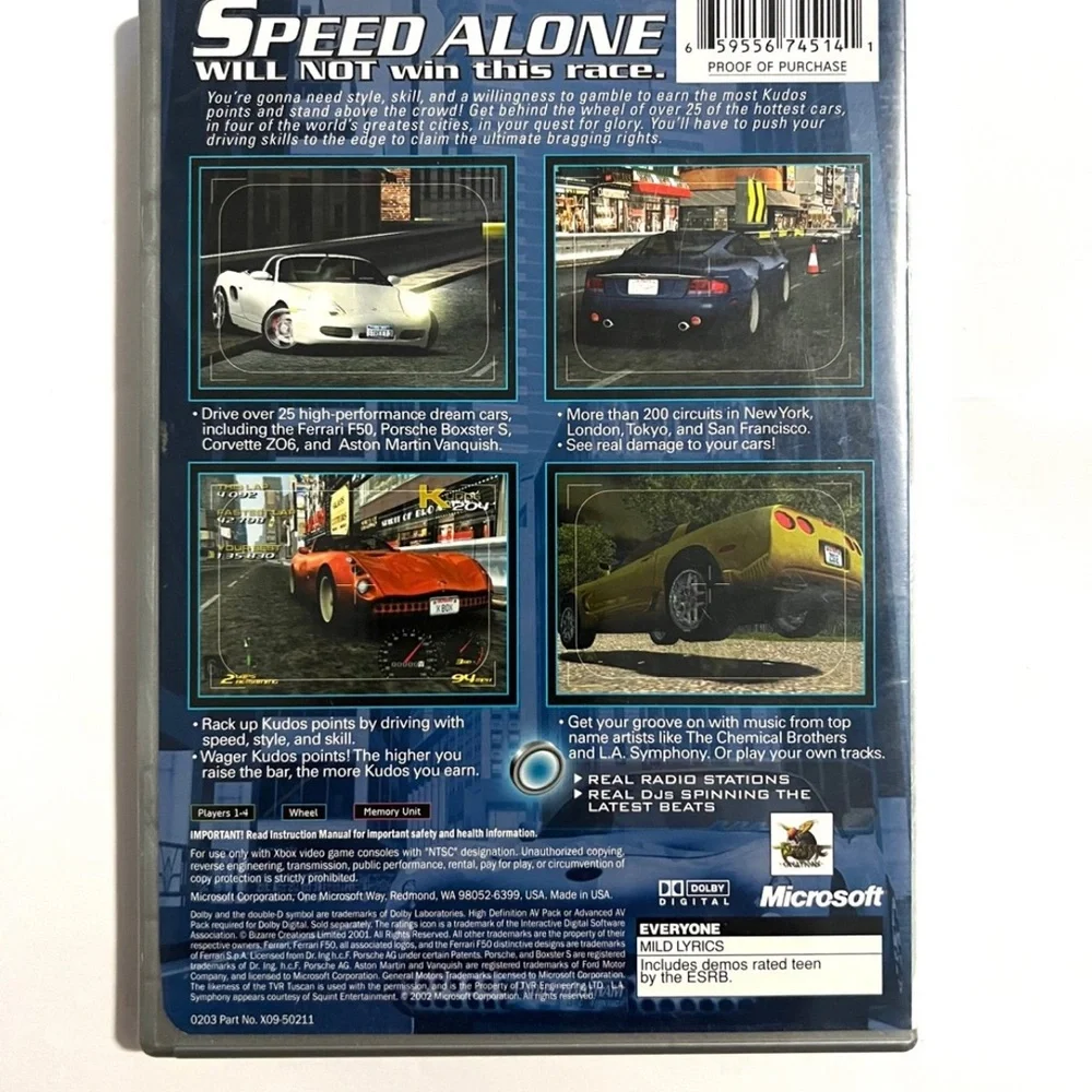 Microsoft Project Gotham Racing Xbox - Platinum Hits Complete
